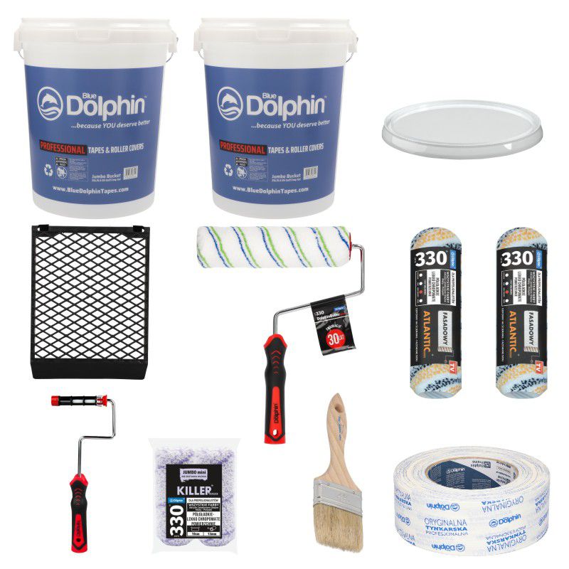 Zestaw do malowania z wiadra z taśmą Tynkarską 30 DNI Blue Dolphin 1 szt.