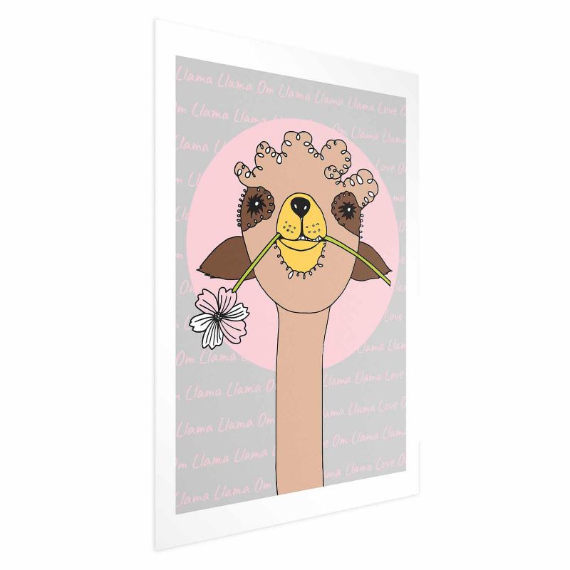 Plakat Artgeist Wesoła lama 29,7x42 cm bez ramy z marginesem 1 szt