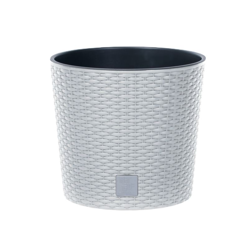 Doniczka okrągła Prosperplast Rato z wkładem biała DRTUS 30 cm 1szt