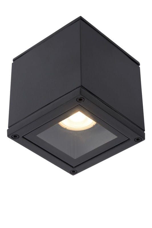 Reflektor sufitowy Lucide Aven czarny hermetyczny 1 x GU10 x 50W IP65 wym: 9,3 x 9,3 cm - 1 szt.