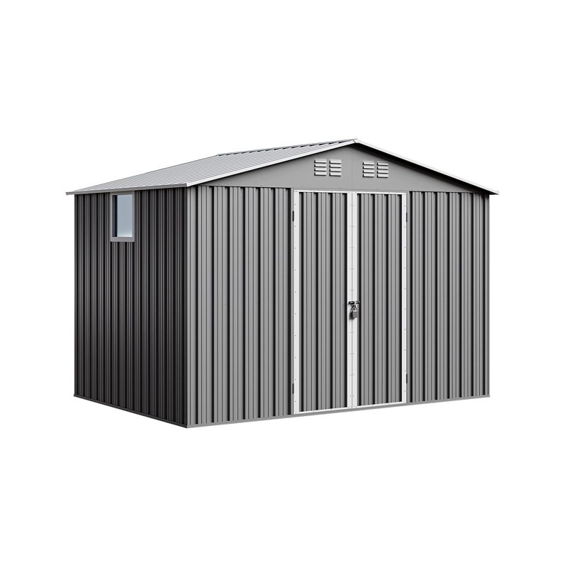 Domek metalowy NORDVIC Thor 2830 x 1890 mm, uchylne drzwi, Light Grey 1 szt.