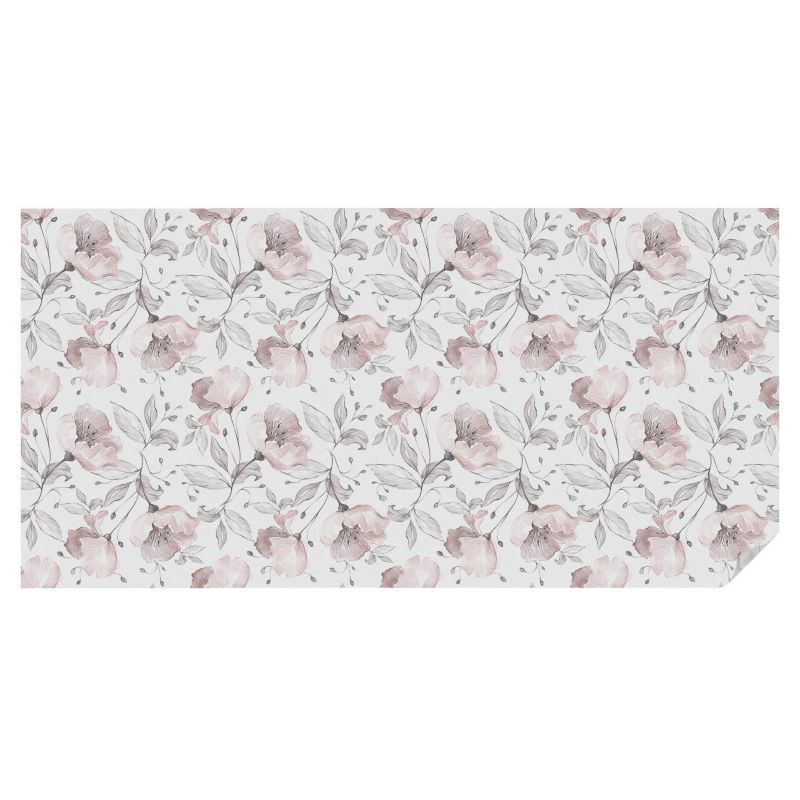 Naklejka Witrażowa Tulup 200x100 cm Folia na Szkło Romantyczne kwiaty z akwarelowym wykończeniem 1 rol.