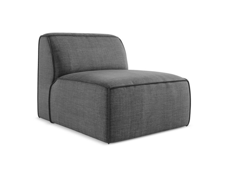 Moduł LaMiaSofa MELISSA z tkaniny strukturalnej 80x102 cm ciemny szary 1 szt.