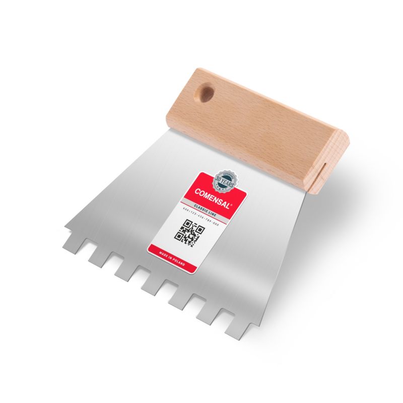 Szpachla trapezowa Comensal 15 cm ząb 10 x 10 mm