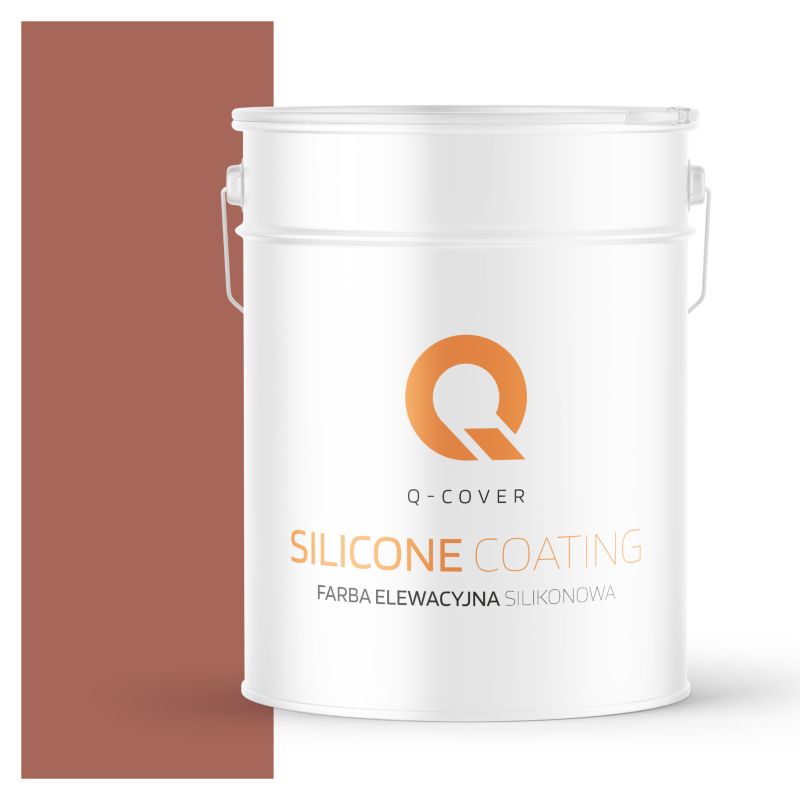 Farba Elewacyjna Silikonowa Fasadowa Q-Cover Ceglasty F324 10L