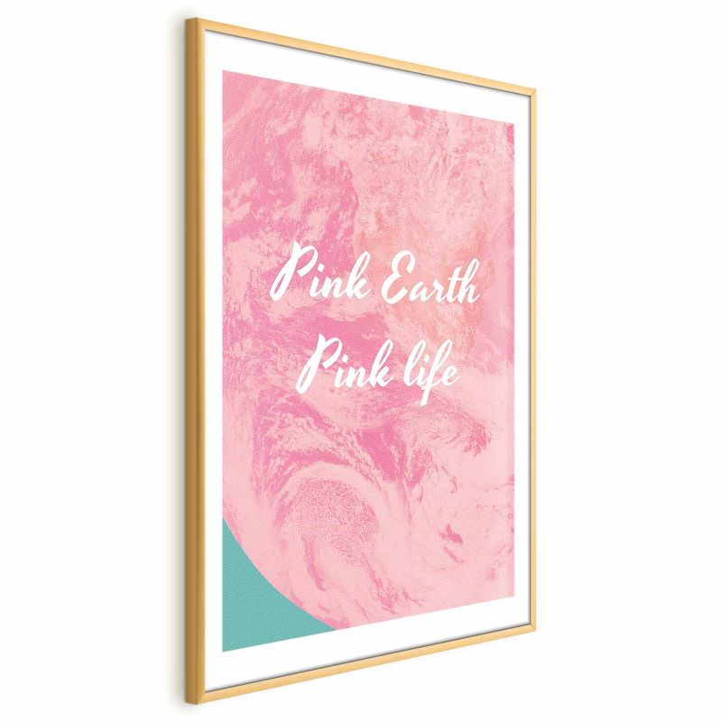 Plakat Artgeist Pink Earth 60x90 cm z ramą złotą 1 szt