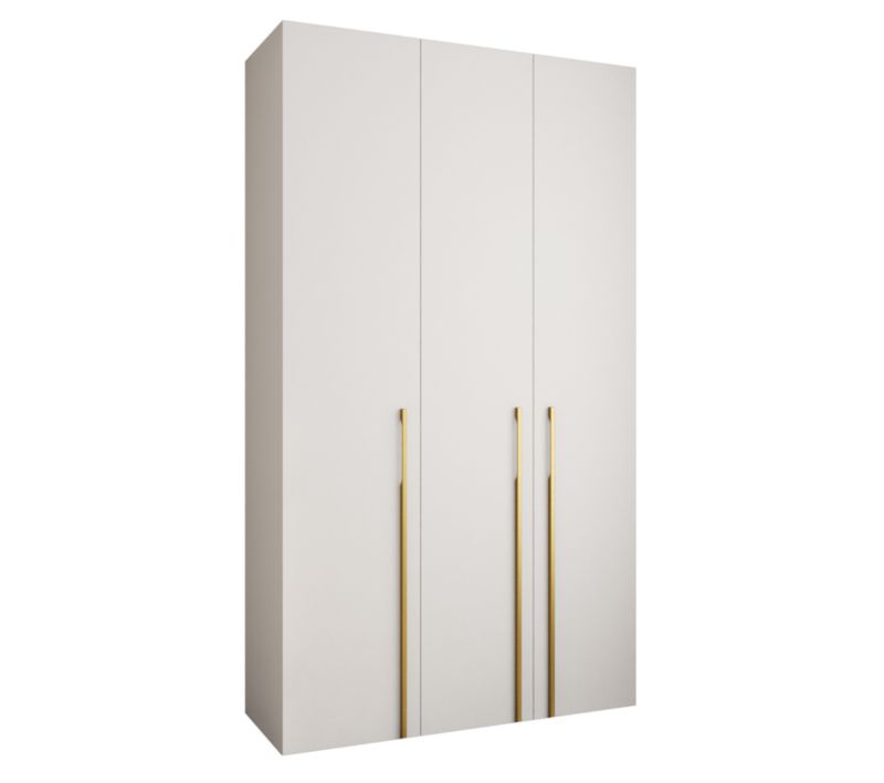 Szafa uchylna Garderoba COMO 3 140 (biały/złoty)
