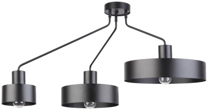 Lampa sufitowa wisząca Sigma Lighting Jumbo 2999 czarna nowoczesna 3xE27 x 1 szt.