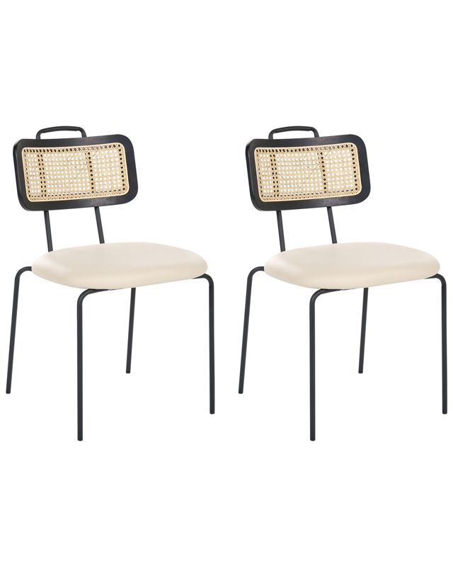 Zestaw 2 krzeseł do jadalni Adel Jasnobeżowy 1 par.