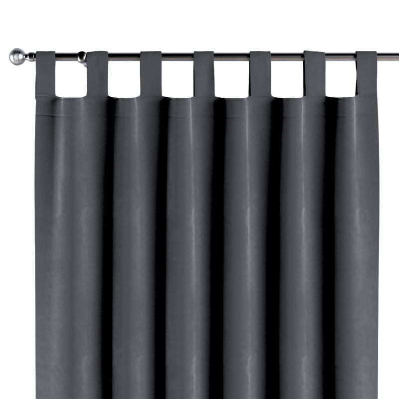 Zasłona na szelkach 1 szt. 130 x 260 cm Dekoria grafitowy szary 1 szt.