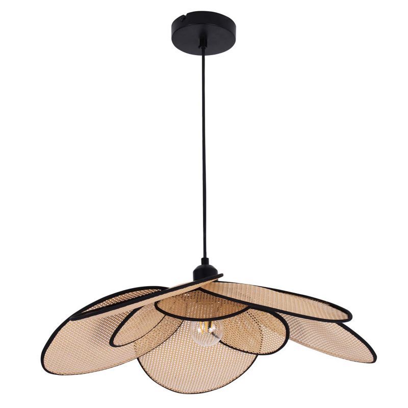 Lampa wisząca Sanico Goldlux tobago 1xE27 naturalna beżowa w stylu boho IP20 - 1 szt.