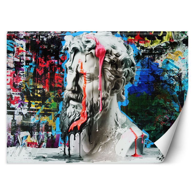 Fototapeta Feeby Rzeźba Posejdona Graffiti 150x105 1 szt