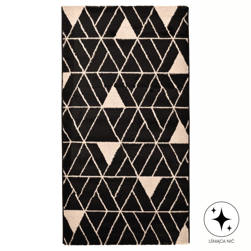 Dywan Sofia Direct Home and Garden Trójkąty czarny 120x170 cm 1 szt.
