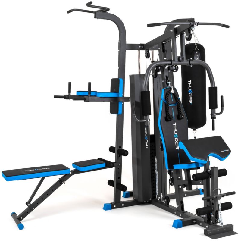 Atlas treningowy THUNDER HEAVY wielofunkcyjny 4-stanowiskowy ławka worek bokserski 92,5 kg stos 1szt.