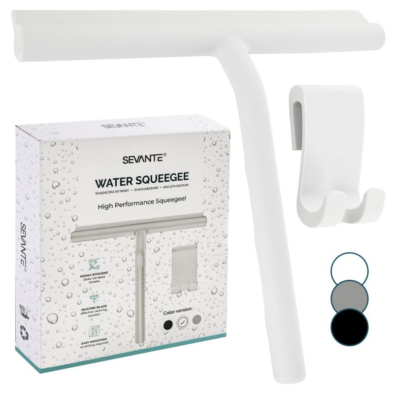 Ściągaczka do wody i pary SEVANTE silikonowa biała 1 szt.