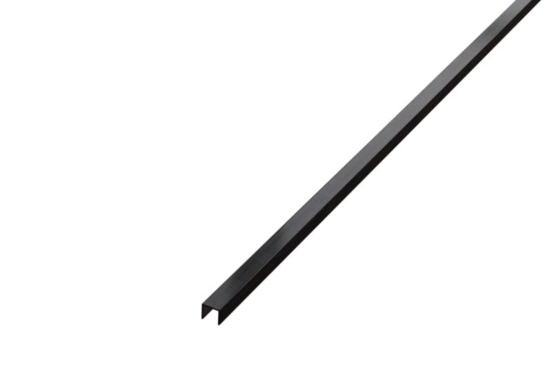Profil metalowy rektyfikowany U Lambro czarny matowy 1 szt. 1cm x 270cm