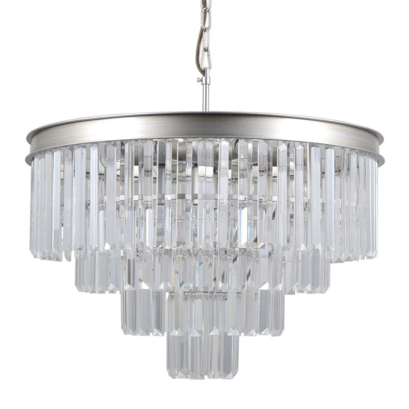 Żyrandol Italux Verdes 3373 srebrny kryształowy 8xE14 x 1 szt.