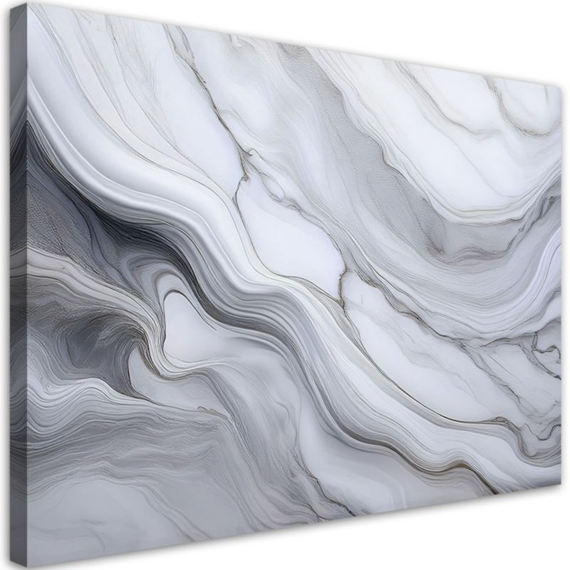Obraz na płótnie Feeby Szary Marmur Kamień Abstrakcja 120x80cm 1szt