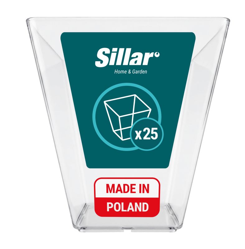 Pucharki na desery, Sillar, do przekąsek, monoporcji, lodów, plastikowe, wielokrotnego użytku, 25szt