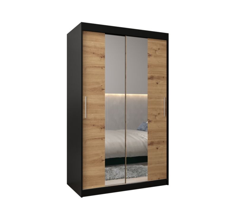 Szafa przesuwna Garderoba Abiks Tokyo 1 120 czarny + artisan 1 szt