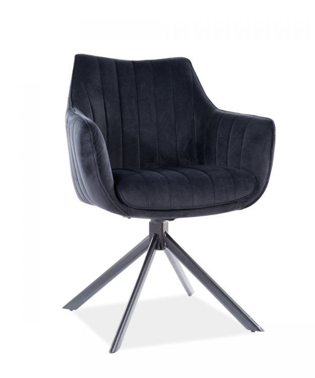 Krzesło Signal tapicerowane AZALIA VELVET czarne 1 szt