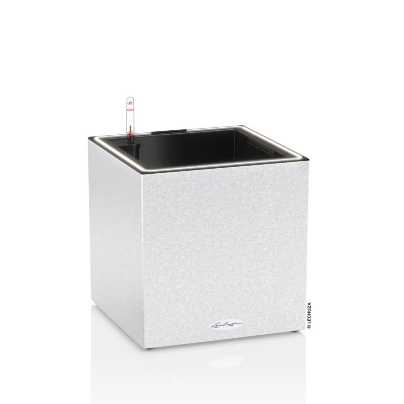 Doniczka Lechuza Do Domu Na Taras CANTO Kostka 30 LED biały kwarcowy 1 szt