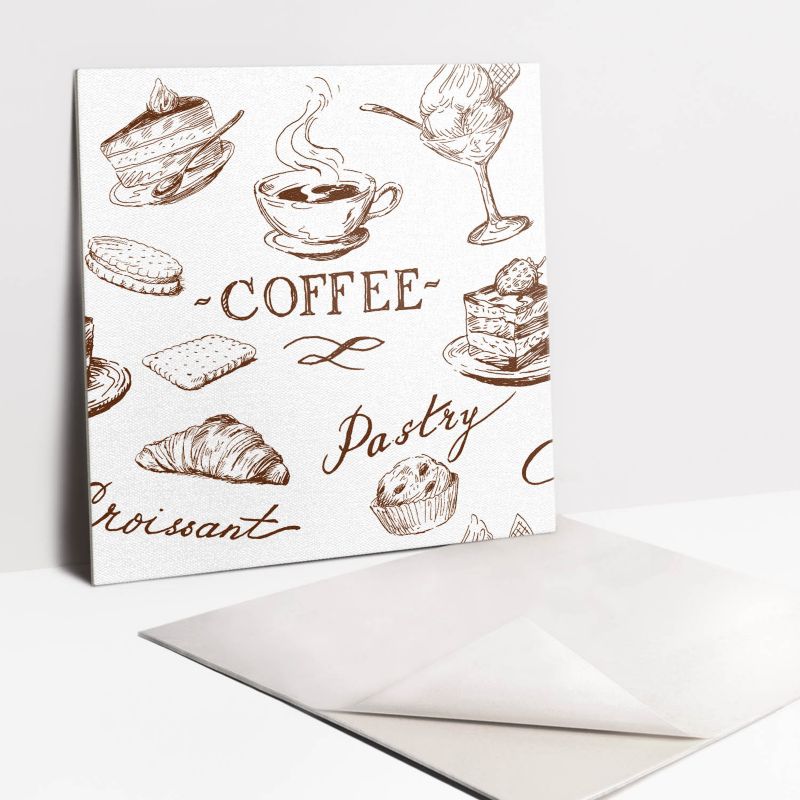 Kafelki samoprzylepne Tulup 30x30 cm Motyw kawy 9 szt. II