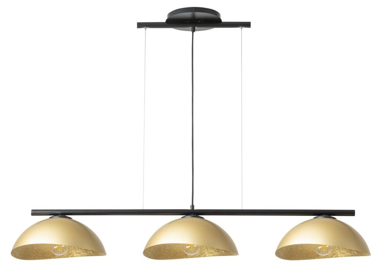 Lampa wisząca Sigma Lighting Solar 3219 czarno-złota dekoracyjna 3xE27 x 1 szt.