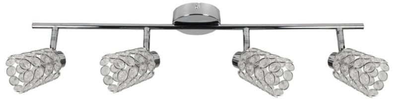 Lampa sufitowa Candellux York transparentna-chromowana wym: 17 x 74 x 8 cm 4xG9 x 40W 1 szt.