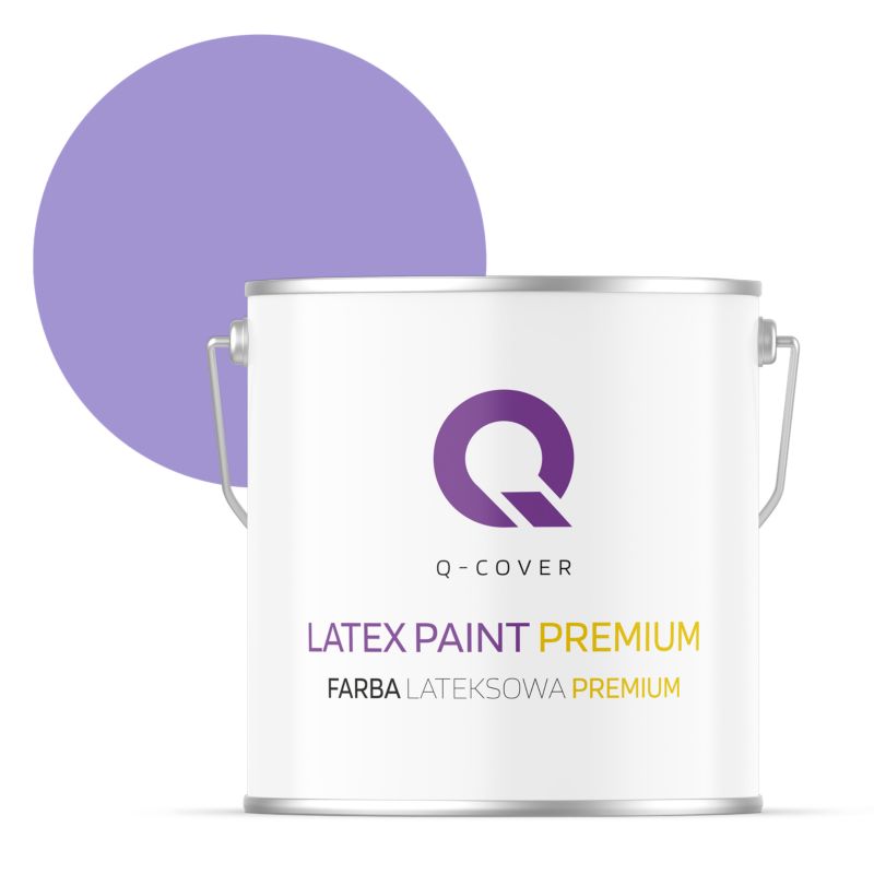 Farba Lateksowa Premium Plamoodporna do Ścian i Sufitów Q-Cover Fioletowy H2733 Głęboki Mat 5L