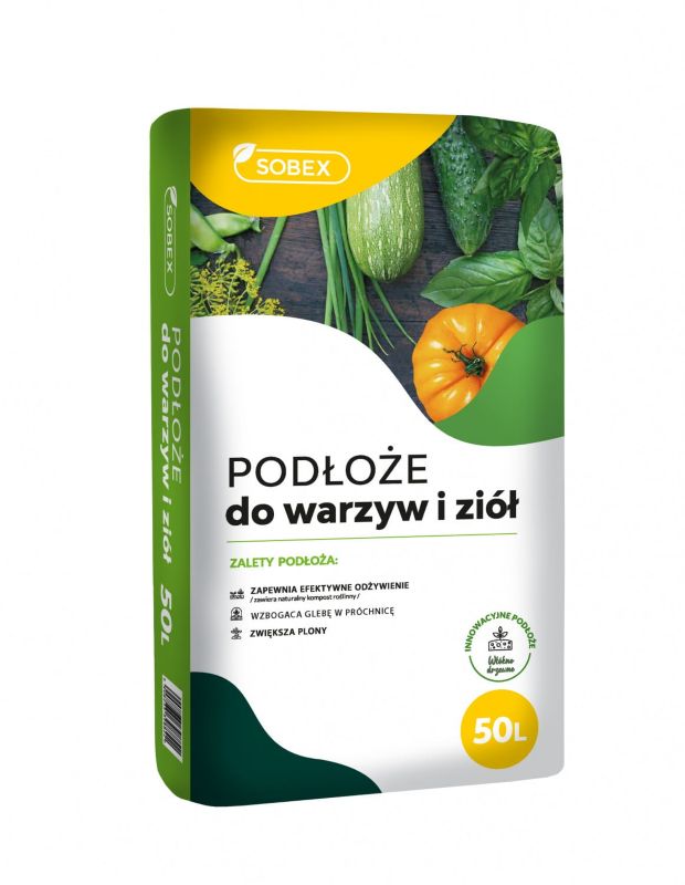 Podłoże do warzyw i ziół 50 L (B+R 2), SOBEX, 1 szt.