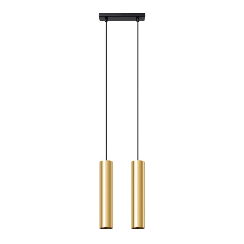 Lampa wisząca Sollux Lighting Lagos 5811 złoty połysk tuba 2xGU10 x 10W 1 szt.