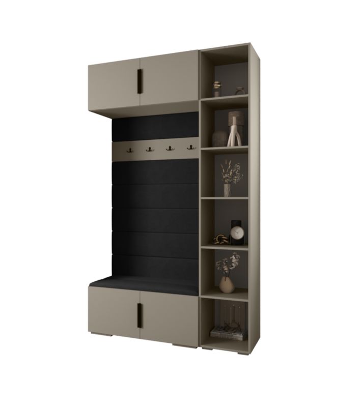 Garderoba do przedpokoju Abiks INOVA 1 Z20 kaszmir+czarny+manila18 1szt.