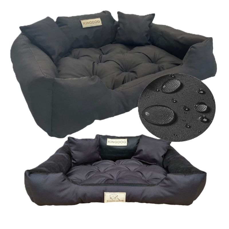 Legowisko dla psa kojec Aio Factory KINGDOG personalizowane wodoodporne czarne 145x115 cm 1szt