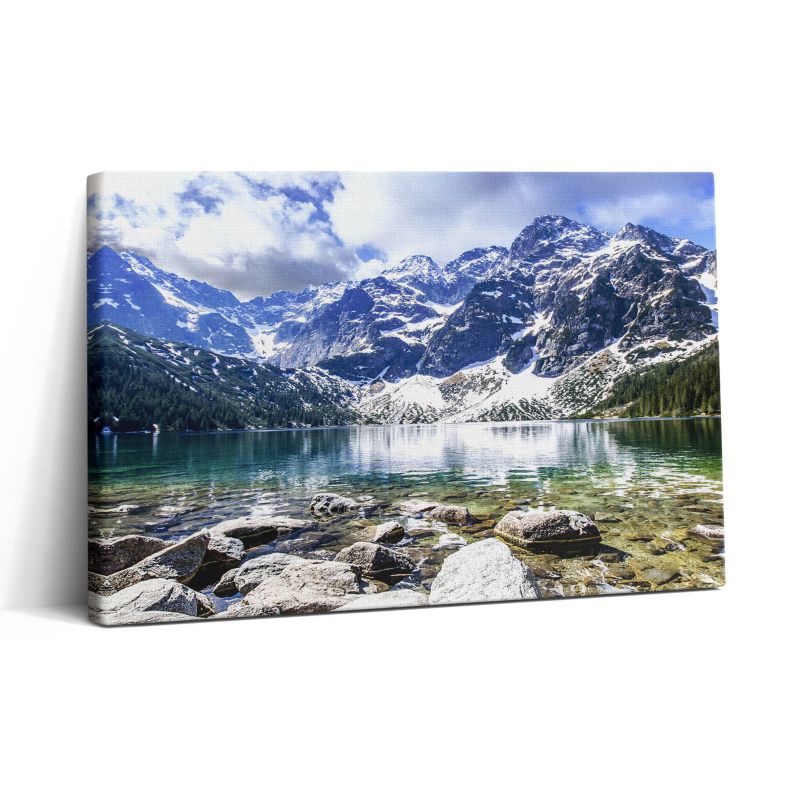 Obraz na płótnie Wallfluent 30x20 cm Pejzaż gór i jeziora 1 szt.