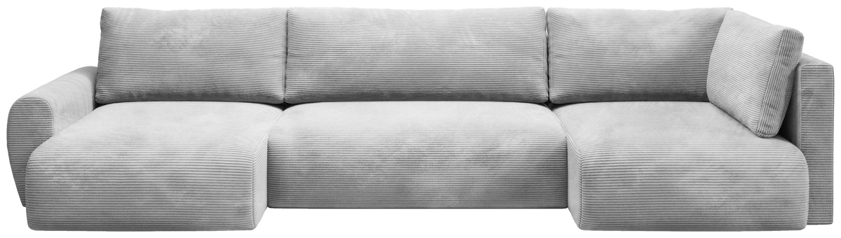 Szara rogówka rozkładana z funkcją spania sztruks PATI MAXI