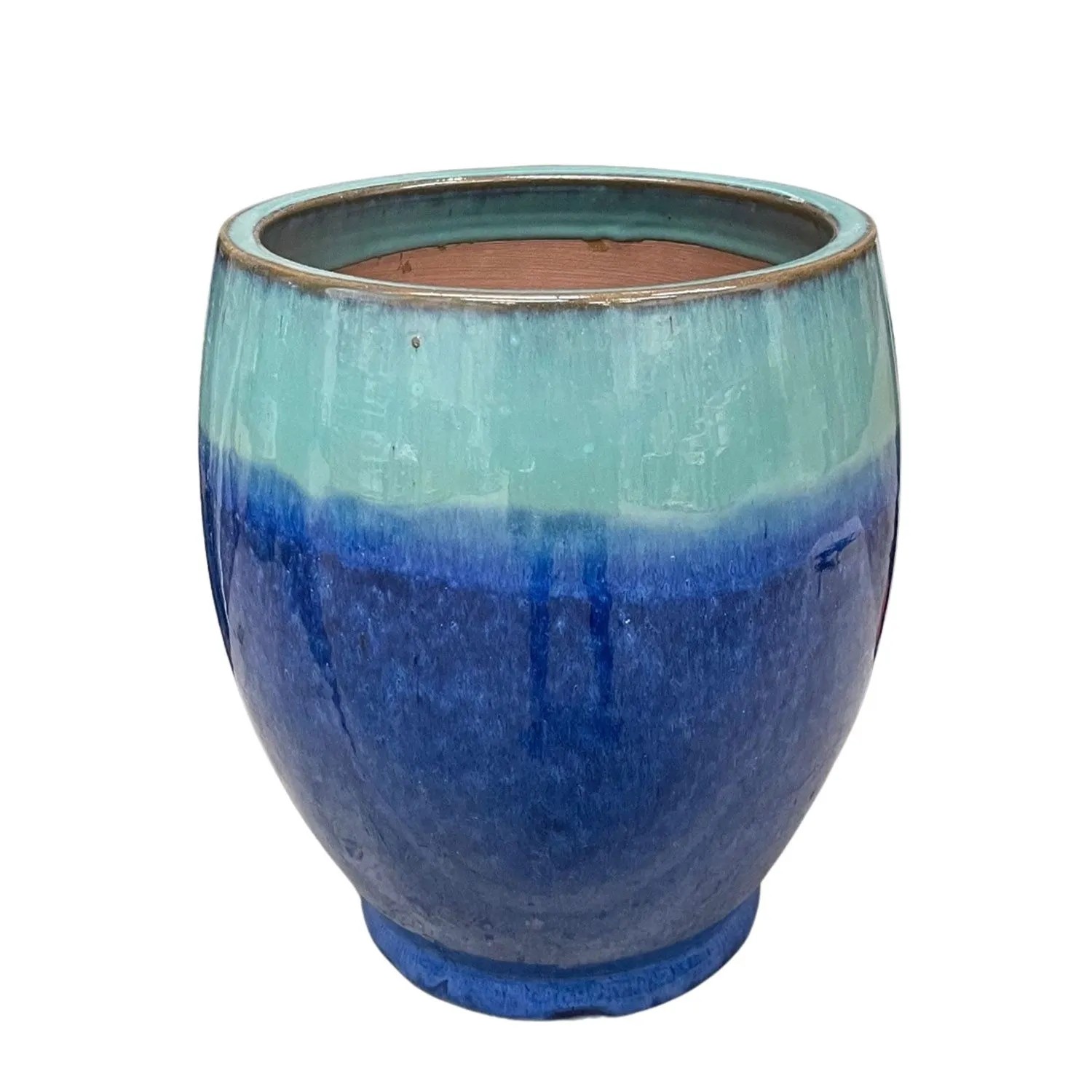 Donica Barril szkliwiona bicolor - 35x32 cm