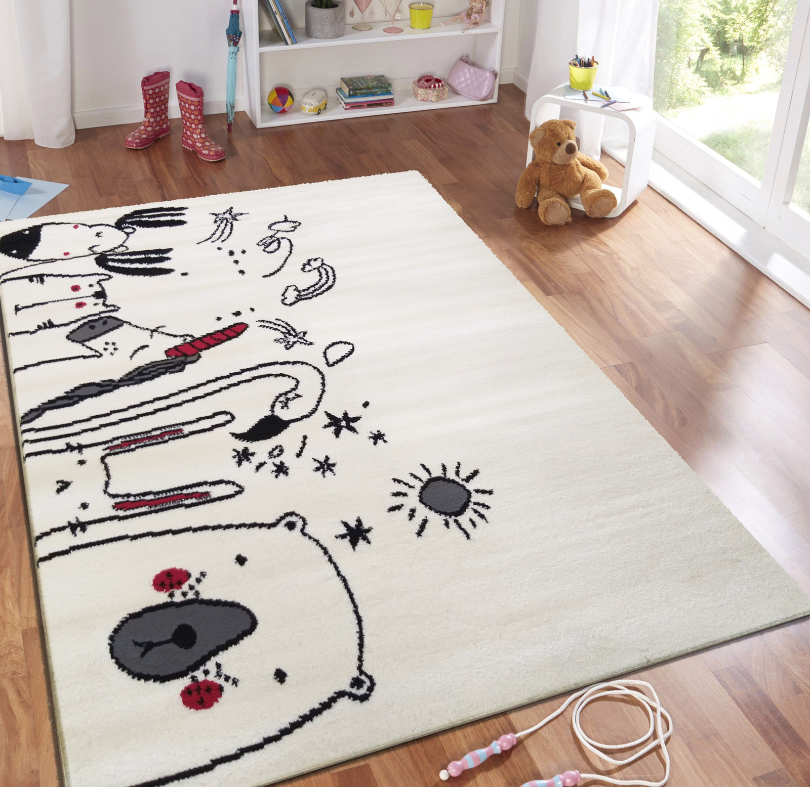 Dywan dziecięcy Selma 09 - kremowy - jednorożec