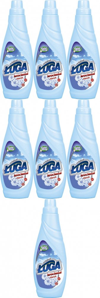 7x Krochmal w płynie Ługa Gold Drop, original, 750ml