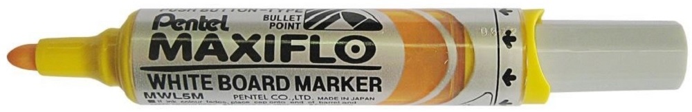 Marker suchościeralny Pentel Maxiflo MWL5S, okrągła, 4mm, żółty