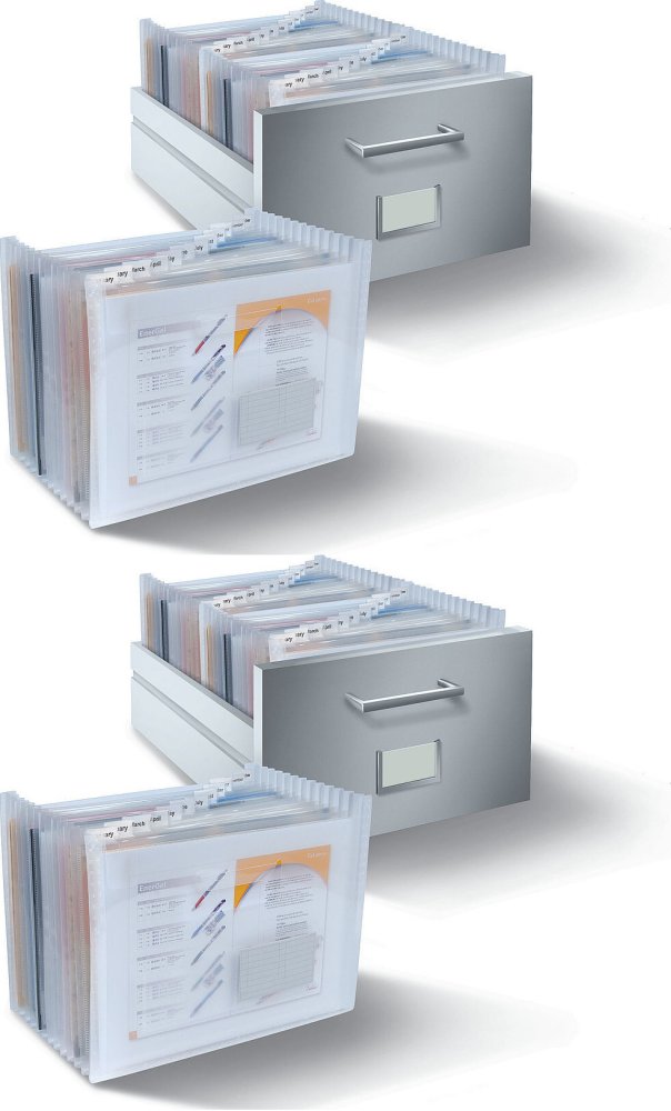 2x Organizer na dokumenty Pentel, system harmonijkowy, A4 13 kieszeni