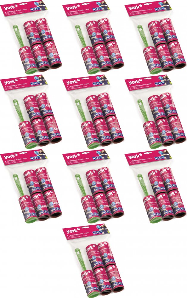 10x Rolka do czyszczenia odzieży York, z 4 zapasami, 4+1 sztuka, mix kolorów