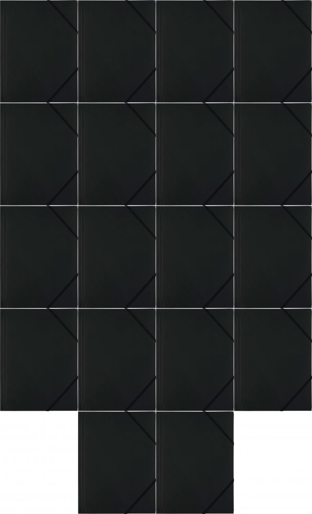 18x Teczka plastikowa z gumką D.Rect, A4, 40mm, czarny