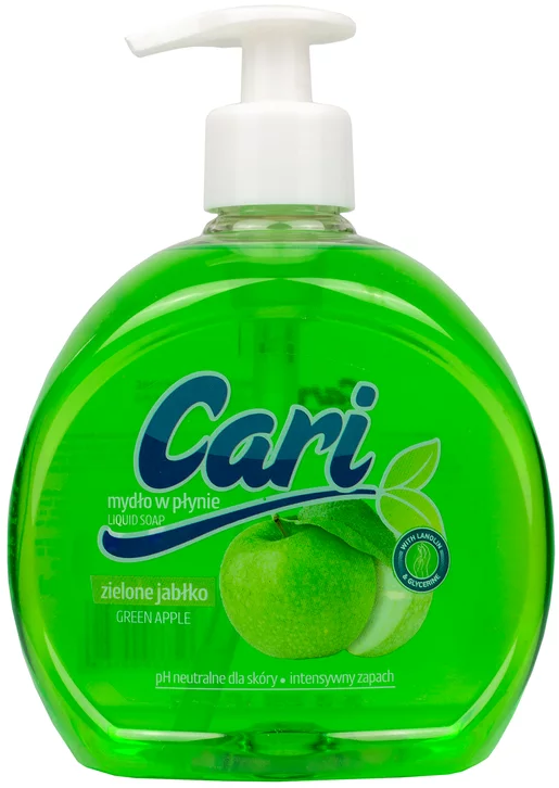 Mydło w płynie Cari, jabłkowy, z dozownikiem, 500ml