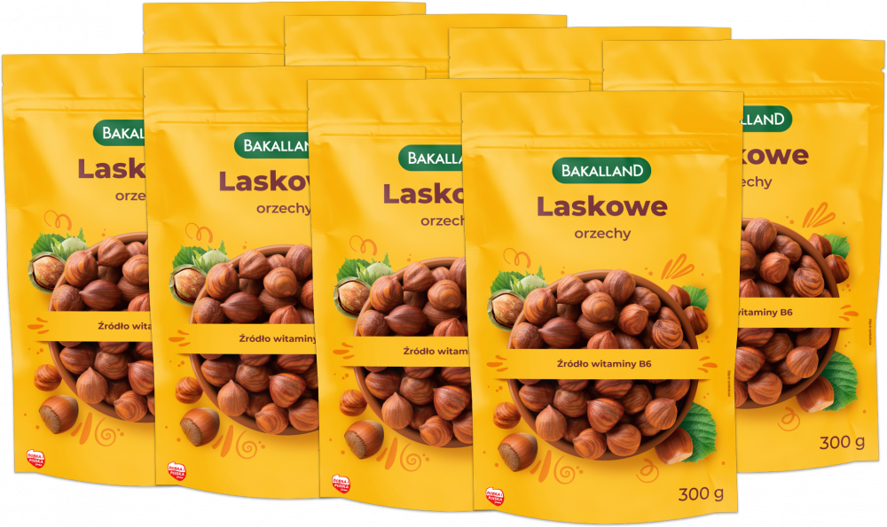 8x Orzechy laskowe Bakalland, 300g