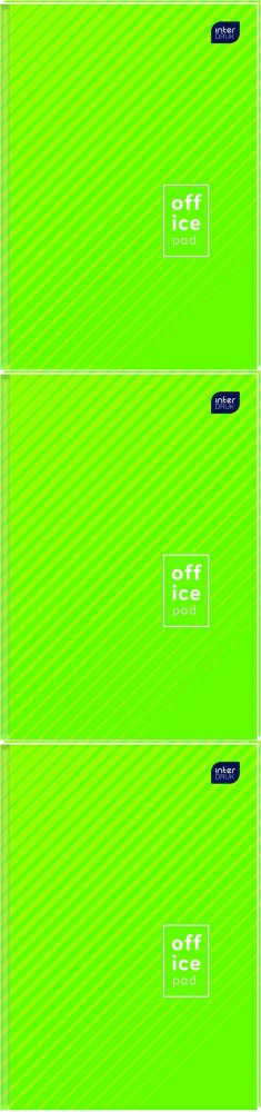 3x Brulion w kratkę Interdruk, A4, twarda oprawa, 192 kartki, mix wzorów