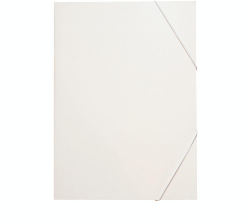 Teczka kartonowa z gumką Leniar, A3, 20mm, biały