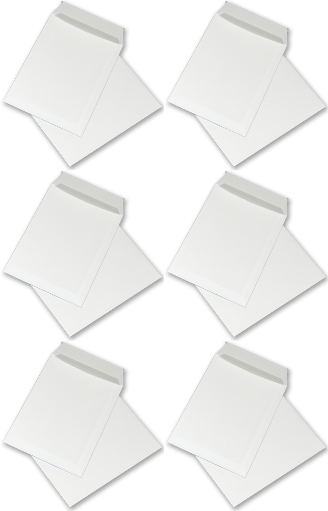 6x Koperta standardowa NC, E4, z paskiem HK, 50 sztuk, biały