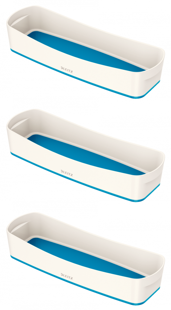 3x Pojemnik podłużny Leitz, MyBox, 307x105x55mm, biało-niebieski