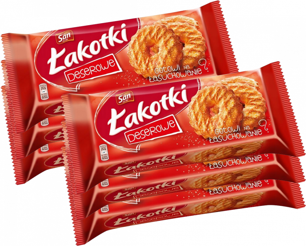 6x ciastka Mondelez Łakotki, deserowe z cukrem, 168g